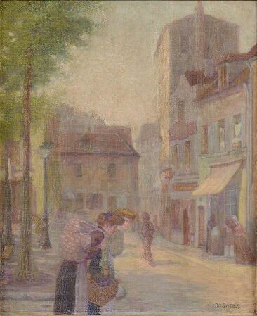 Rudolf Quittner, Les lingères place du Tetre, Paris, avant 1910
