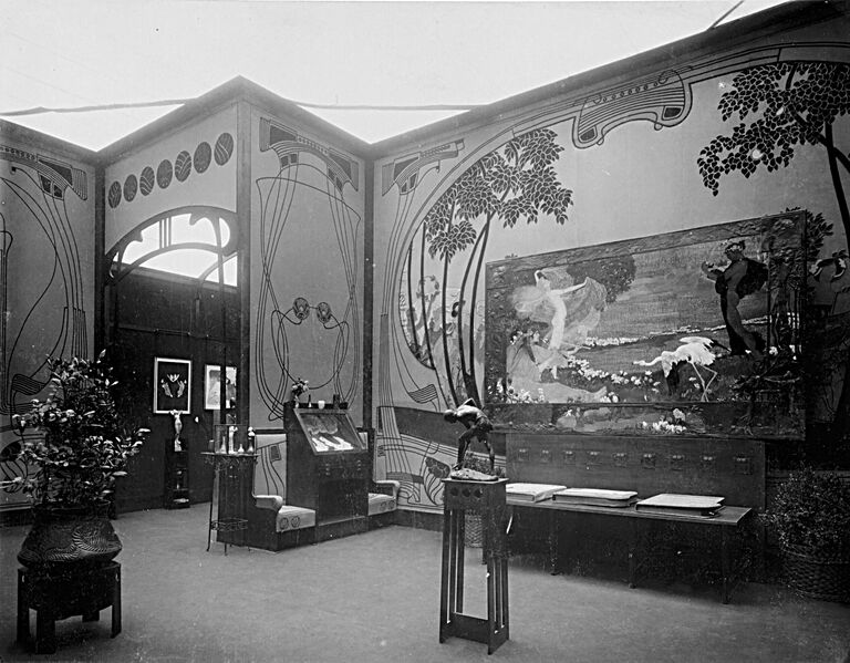 Fichier:11 Josef Hoffmann, Wiener Kunstgewerbschule, Grand Palais, Exposition universelle, Paris 1900 © MAK, Wien.jpg