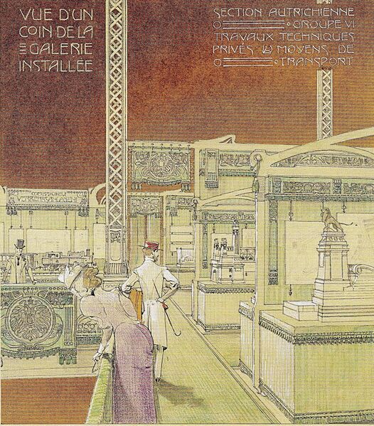 Fichier:13 Otto Wagner, Österreich-Abteilung, Traveaux Techniques, Exposition Universelle, Paris 1900 © Technisches Museum, Wien.jpg