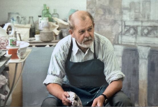 Rudolf Hradil dans l’atelier à Morzg, photo : Vera von Glasner Ostenwall