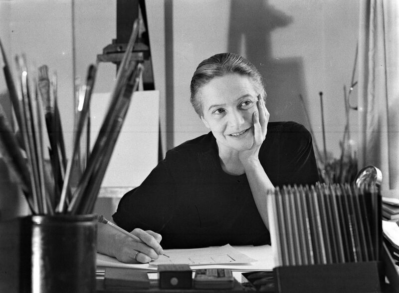 Fichier:De Oostenrijkse kunstenaresse Mariette Lydis (1887-1970) aan haar tekentafel, 55, Bestanddeelnr 191-0553.jpg
